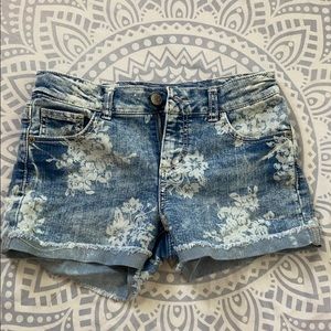 Kids Floral Jean Shorts